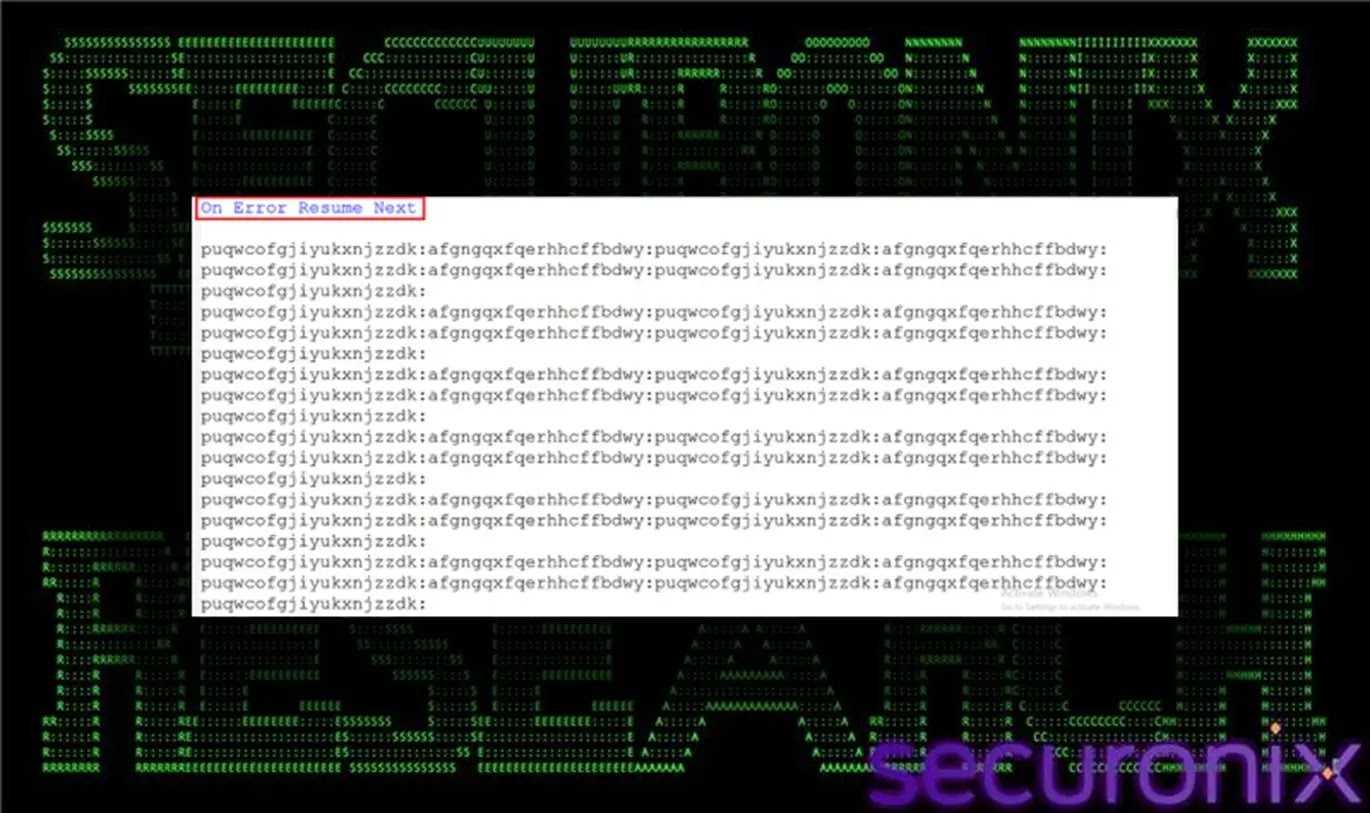 Win64.vbs (Πηγή - Securonix)